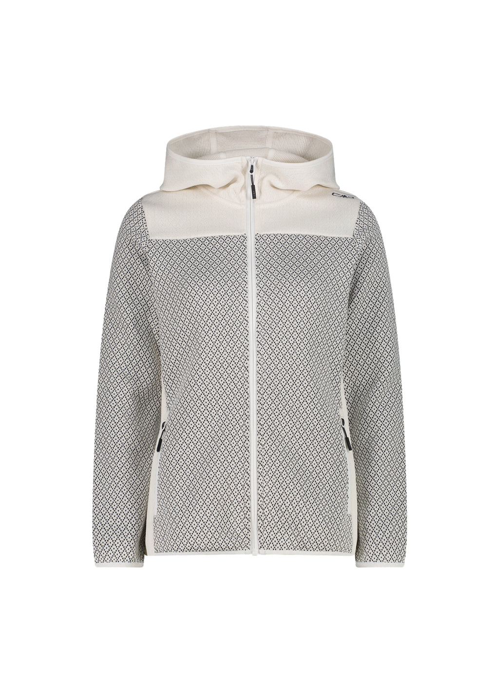 Giacca in pile Knit Tech da donna con cappuccio