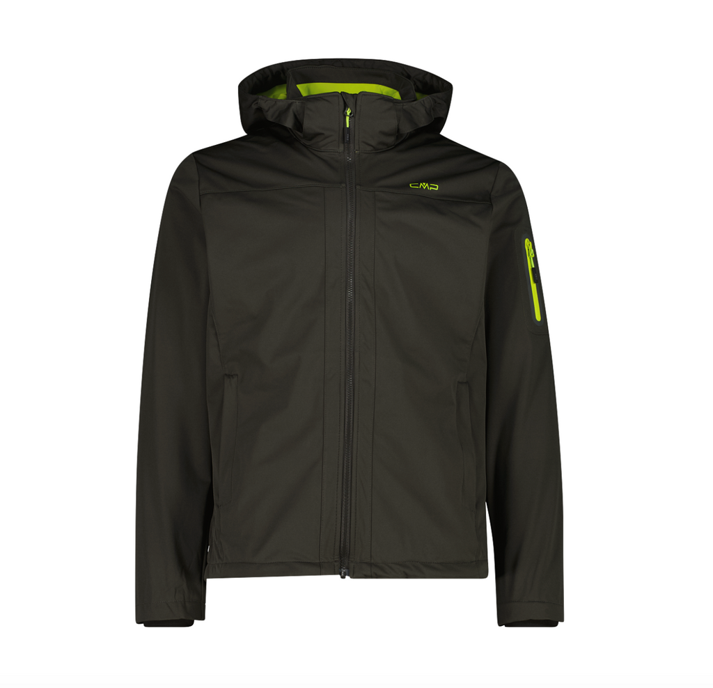 Giacca in Light Softshell con cappuccio staccabile da uomo