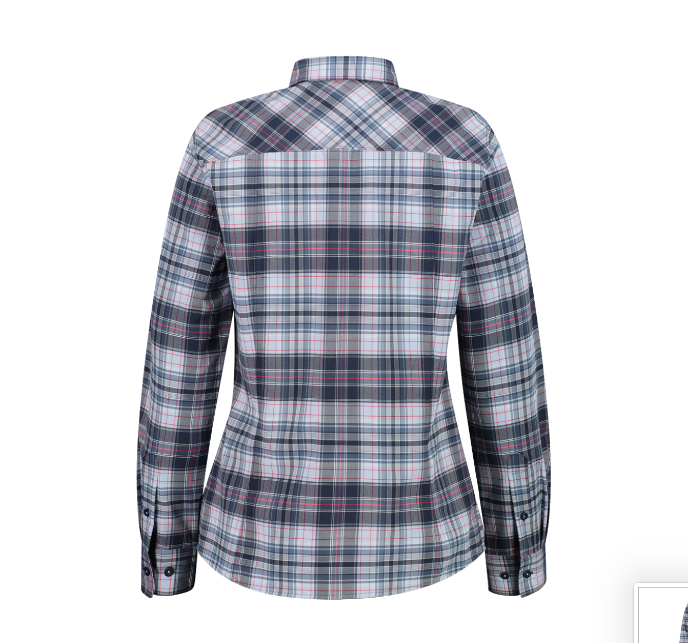 Camicia da donna a maniche lunghe con fantasia a quadri