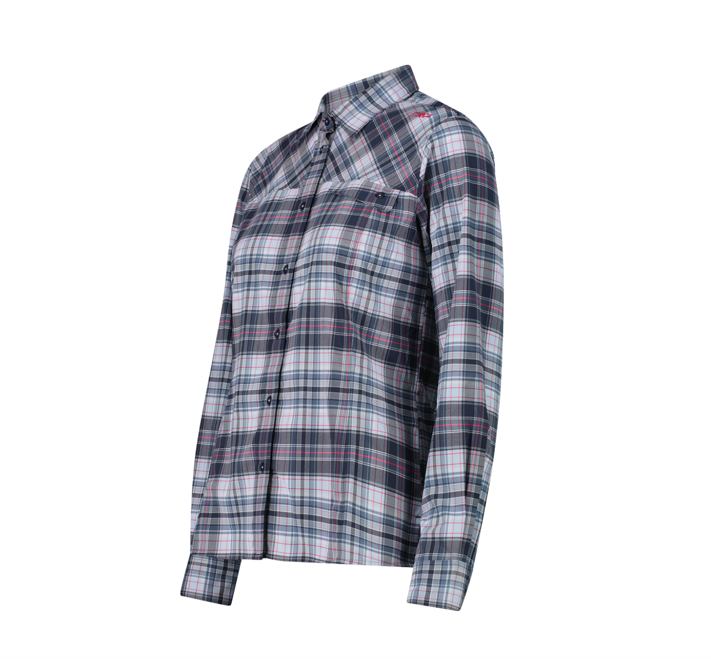 Camicia da donna a maniche lunghe con fantasia a quadri
