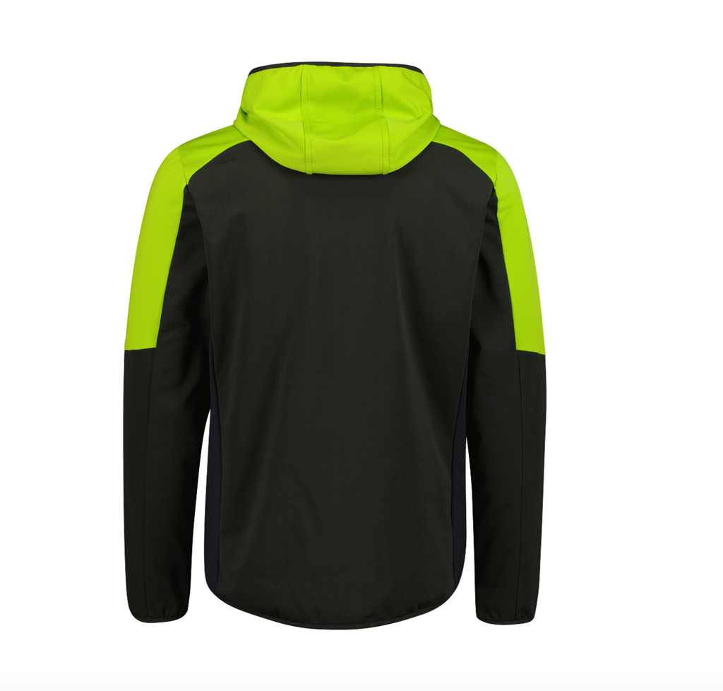 Giacca ibrida in pile Stretch Performance con cappuccio