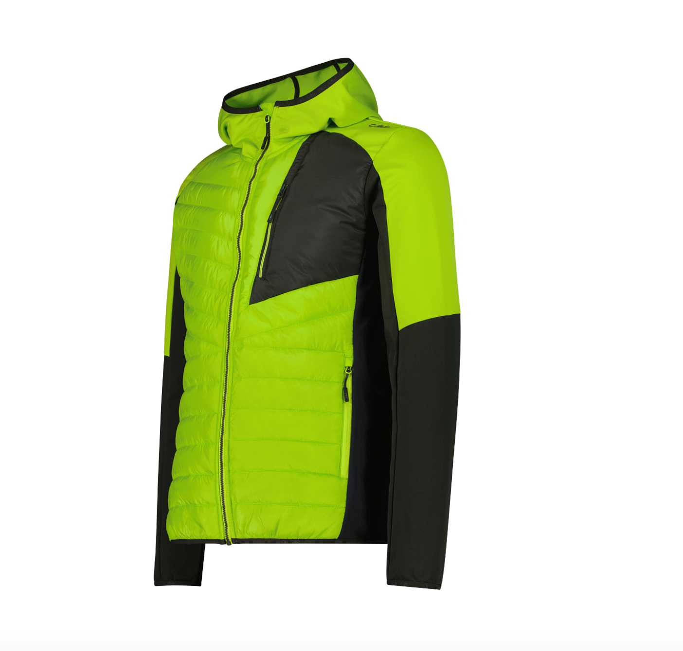 Giacca ibrida in pile Stretch Performance con cappuccio